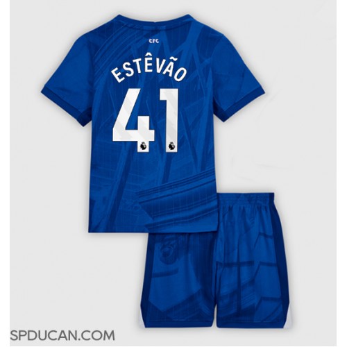 Dječji Nogometni Dres Chelsea Estevao Willian #41 Domaci 2025-26 Kratak Rukav (+ Kratke hlače)